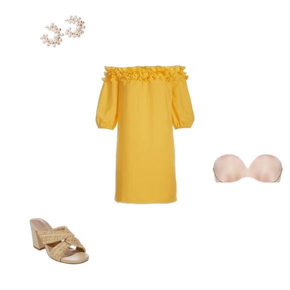 Brand new Boston Proper 3d Floral Bubble Sleeve Shift Dress! Never worn - Picture 4 of 9